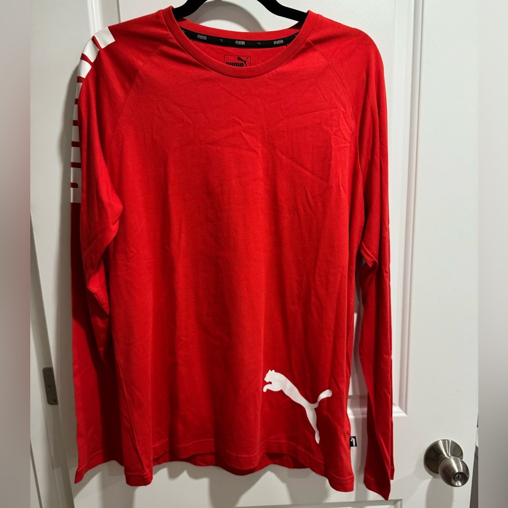 NWT Puma Men's Red Long Sleeve Shirt